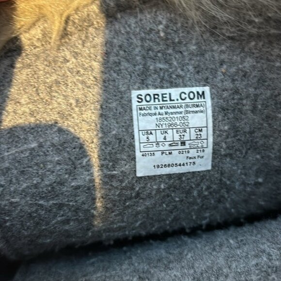 Sorel Women Boots Size 5 Gray Joan of Arctic Boot Shoes Suede faux Fur - Picture 8 of 9